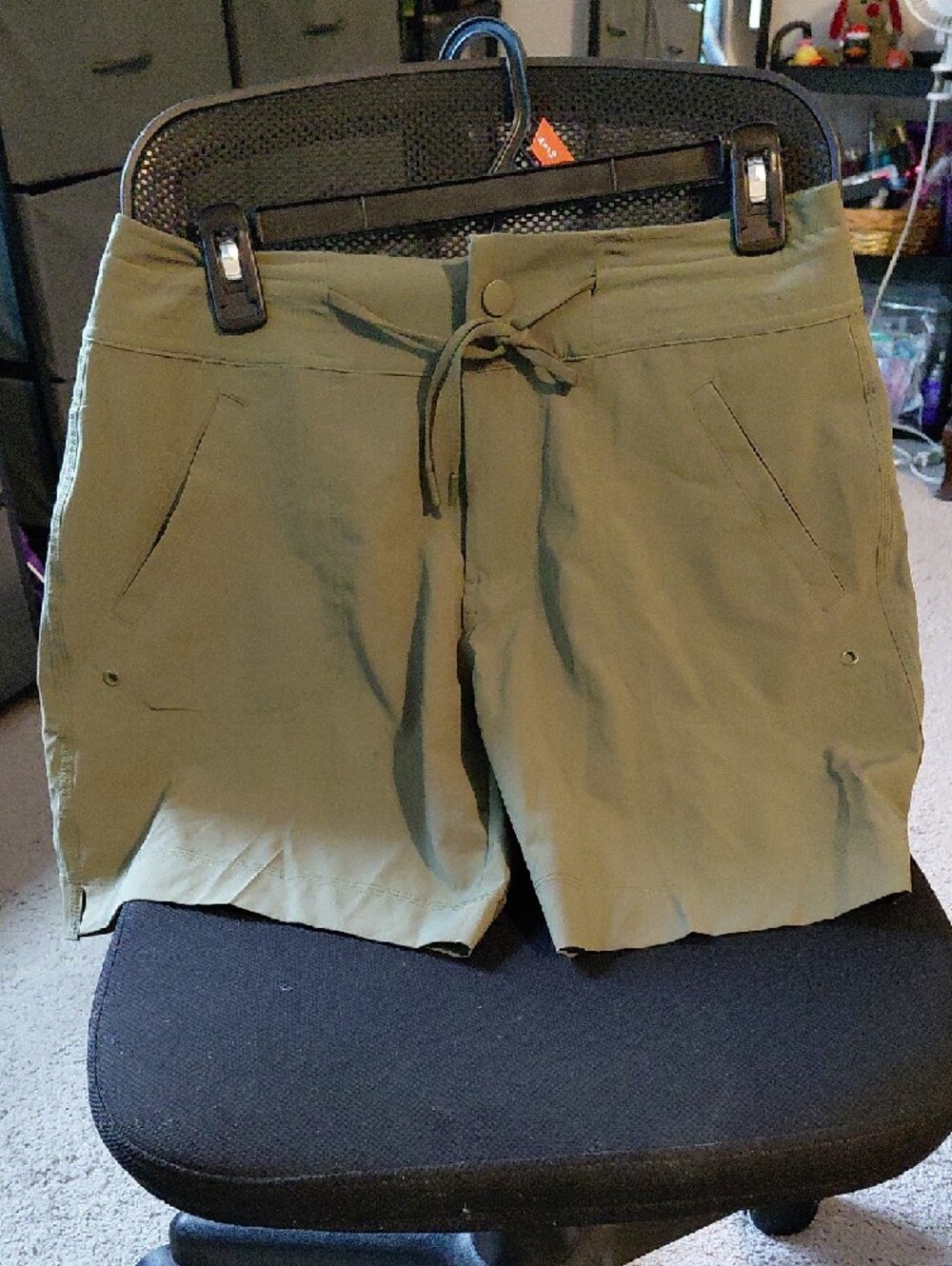 Athletic Works Olive Swim Shorts with Mesh Lining